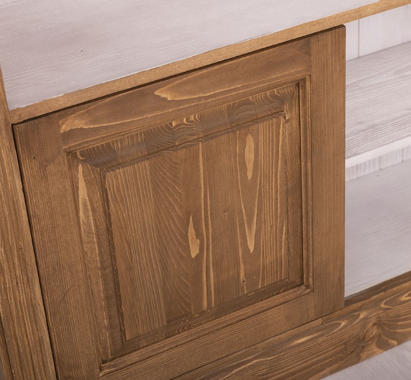 bibliotheque-deux-portes-etagere-ouverte-collection-elegance-largeur-120cm-pin-massif-personnalisable-lokimob-LM160-C001-cire-brun-BP080-1