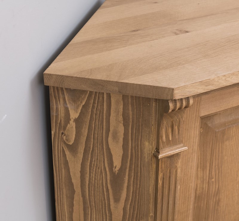 meuble-tv-angle-largeur-110cm-pin-massif-personnalisable-lokimob-LM59BAS-plateau-chene-C001-cire-brun