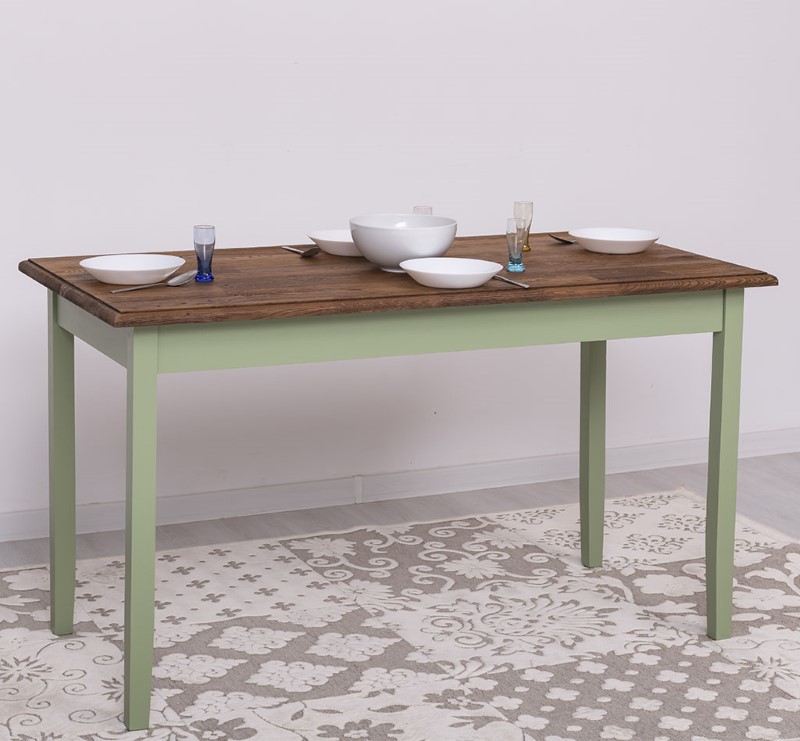 table-de-cuisine-largeur-140x70cm-pin-massif-personnalisable-lokimob-LM659-140-plateau-chene-TopBP064-L054-1