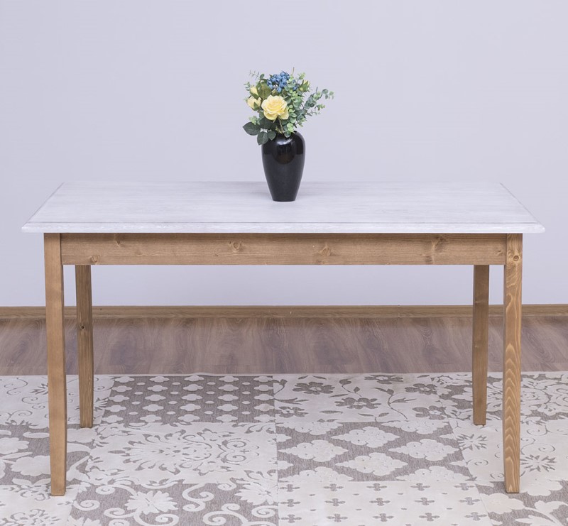 table-de-cuisine-largeur-140x70cm-pin-massif-personnalisable-lokimob-LM659-140-plateau-chene-TopBP080-C001-cire-brun-1