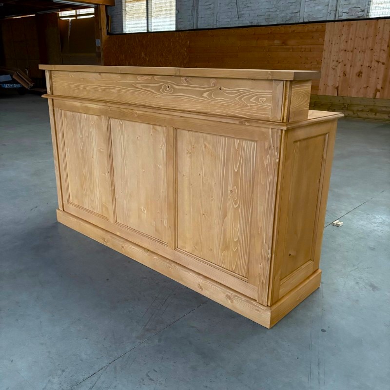 Banque d'accueil élégante en bois brun lokimob DEWSBURY_C002