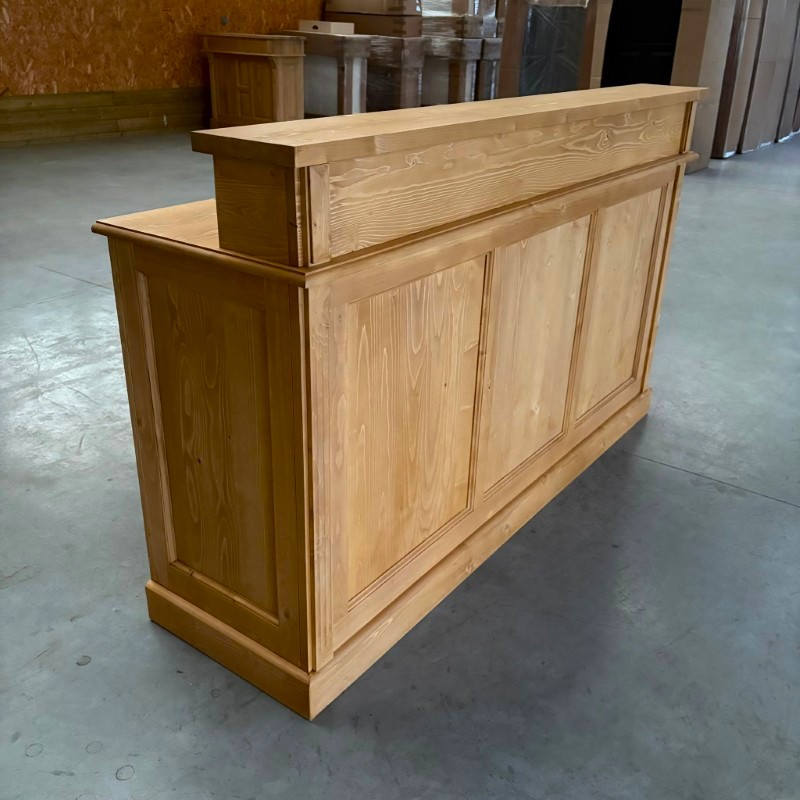 Meuble de caisse en bois naturel ciré lokimob DEWSBURY_C002