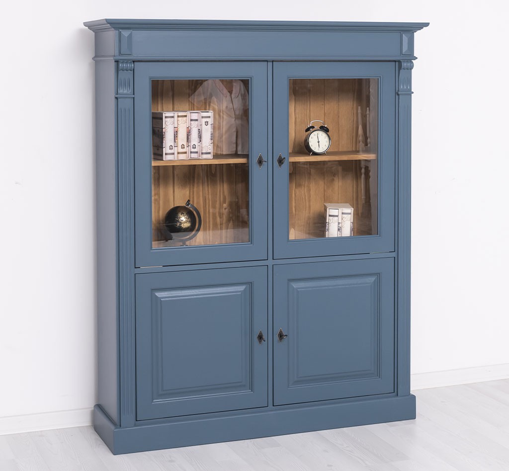 armoire avec 2 portes pleines et 2 portes vitrées collection élégance lokimob LM487_extL051_intC001 (1)