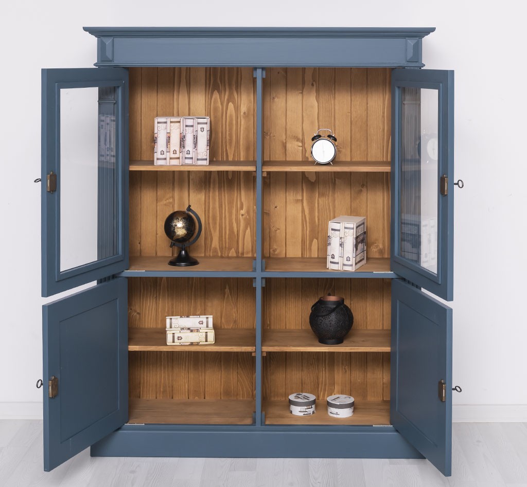 armoire avec 2 portes pleines et 2 portes vitrées collection élégance lokimob LM487_extL051_intC001 (5)