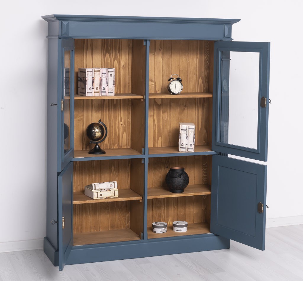 armoire avec 2 portes pleines et 2 portes vitrées collection élégance lokimob LM487_extL051_intC001 (6)