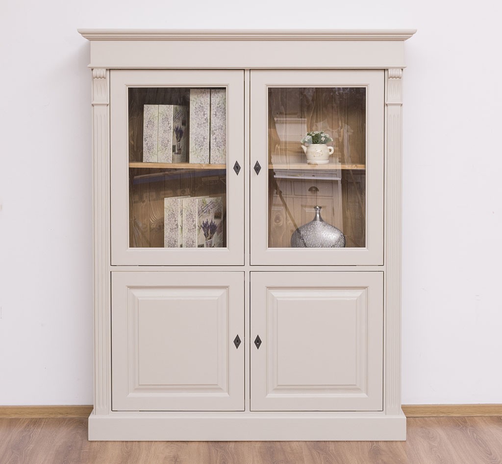 armoire avec 2 portes pleines te 2 portes vitrées collection élégance lokimob LM487_L024_L002 (8)