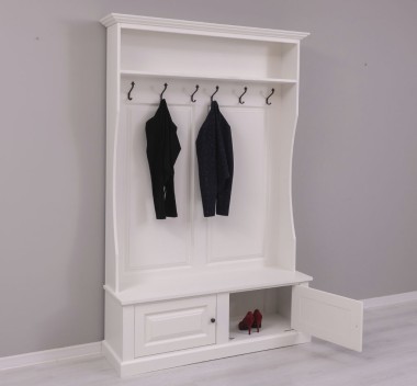 vestiaire 6 patères 1 porte 1 étagère pin massif personnalisable lokimob LM535_L039A (1)