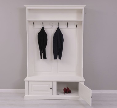 vestiaire 6 patères 1 porte 1 étagère pin massif personnalisable lokimob LM535_L039A (2)