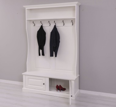 vestiaire 6 patères 1 porte 1 étagère pin massif personnalisable lokimob LM535_L039A (3)