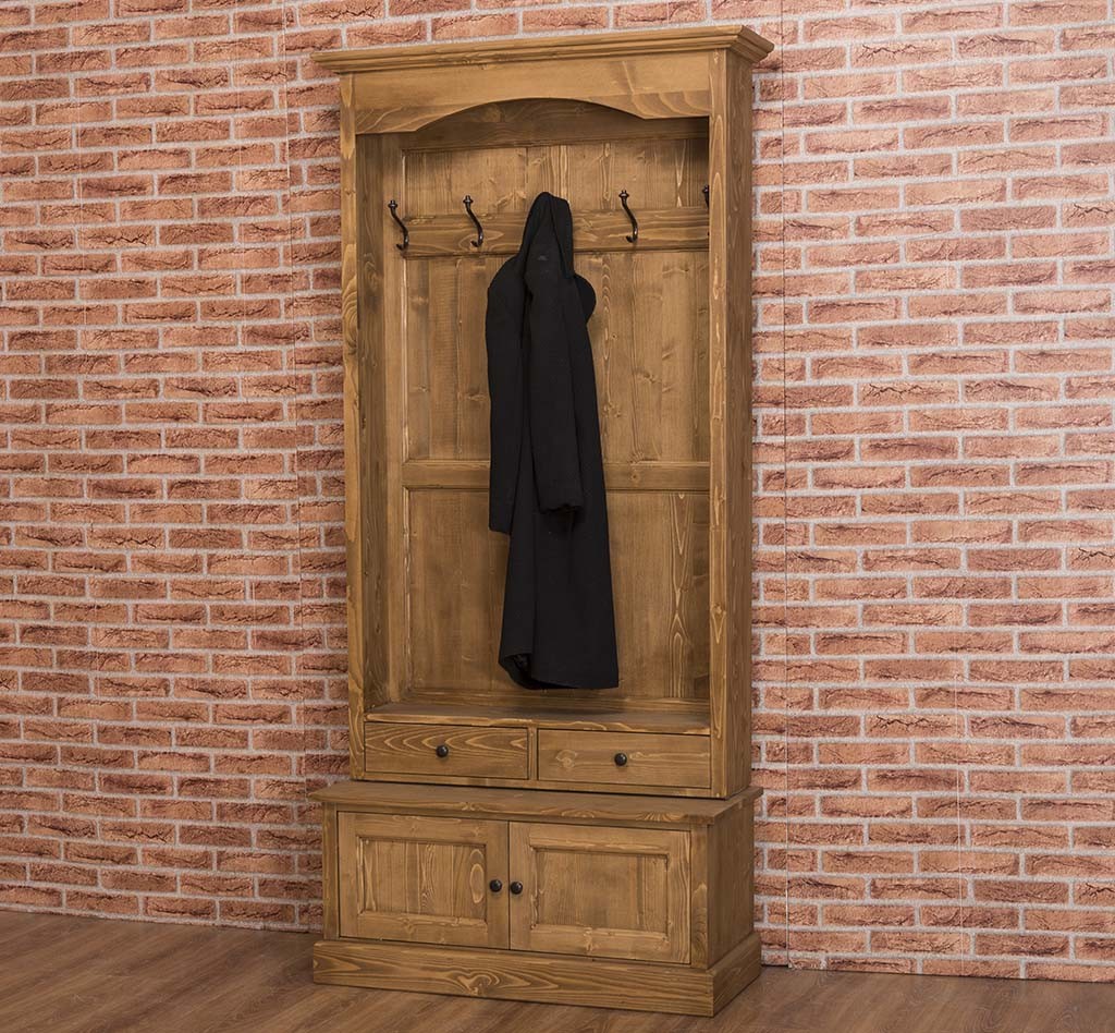 vestiaire entrée 2 portes 2 tiroirs pin massif personnalisable lokimob LM536BAS+SUP_C001 (3)