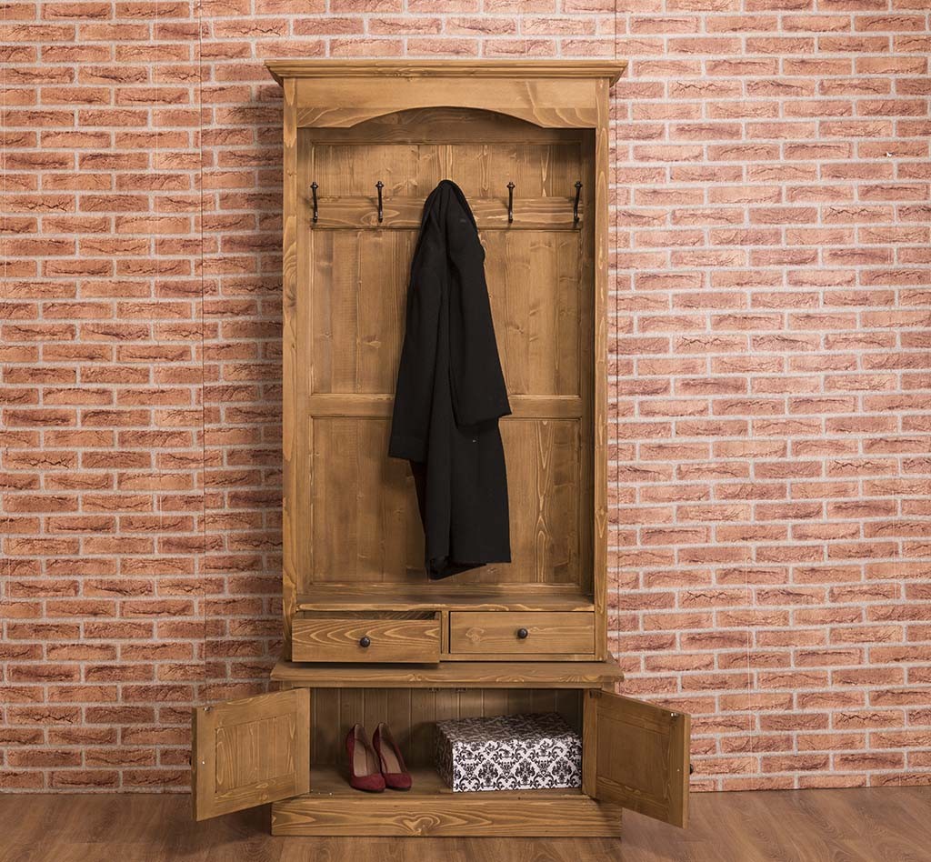 vestiaire entrée 2 portes 2 tiroirs pin massif personnalisable lokimob LM536BAS+SUP_C001 (5)