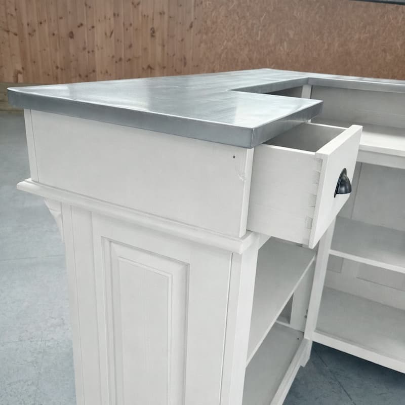 comptoir d’angle professionnel personnalisable lokimob GLASGOW_Zinc_L004