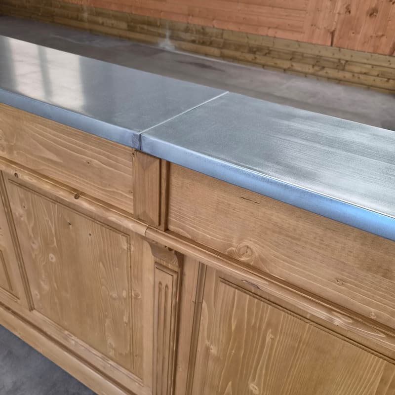 Comptoir restaurant bois massif 360 cm lokimob