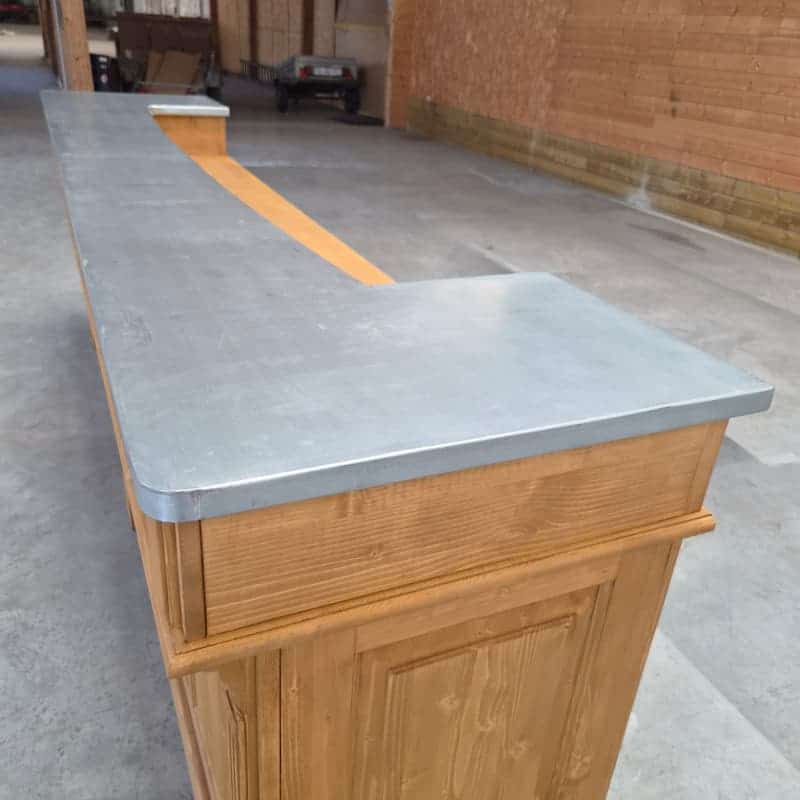 comptoir restaurant bois massif 300 cm — lokimob