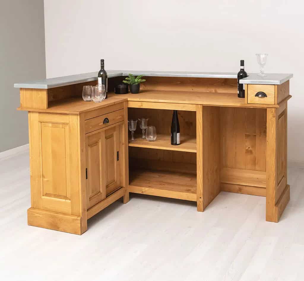 Bar d angle avec plateau en zinc de Lokimob - SPEC7228 - Couleur C002 (5)