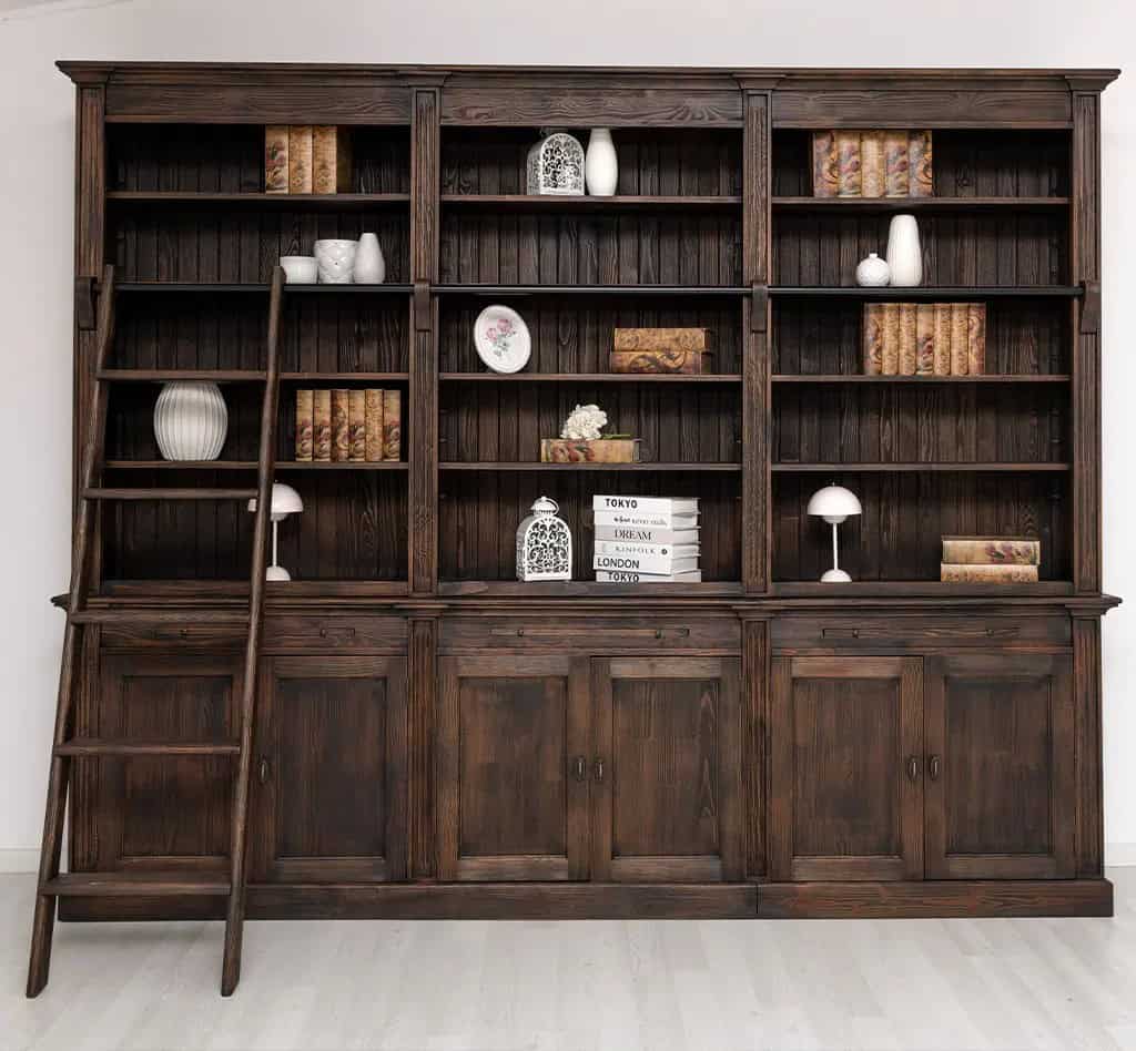 Bibliothèque rustique de Lokimob - SPEC22855 - Couleur - BP085 - Brossé foncé (7)