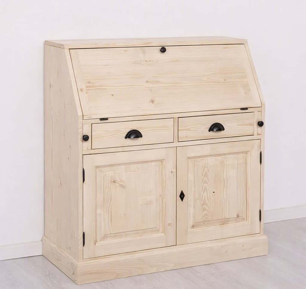 Mobilier de bureau avec plateau intégré, 2 portes et 2 tiroirs, BAS par lokimob LM116BAS_L0 - brut (1)