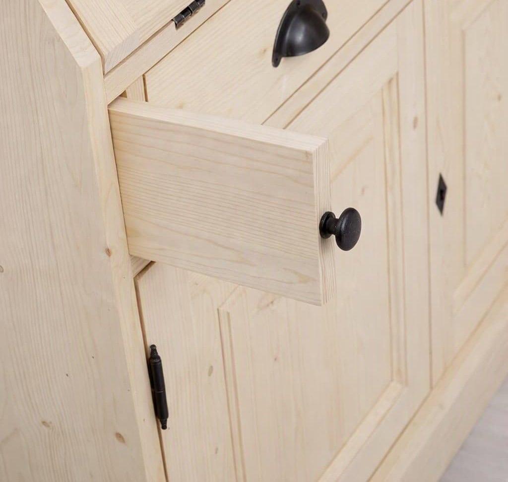 Mobilier de bureau avec plateau intégré, 2 portes et 2 tiroirs, BAS par lokimob LM116BAS_L0 - brut (7)