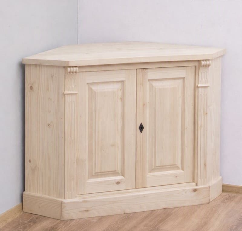 meuble tv d’angle en pin massif naturel brut 110 cm lokimob LM59BAS_L0